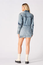 Load image into Gallery viewer, 3-in-1 Denim Dress Detachable Sleeve Jacket &amp; Skirt - Blue
