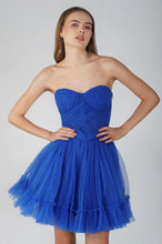 Load image into Gallery viewer, Lauren Cobalt Blue Tulle Mini Dress
