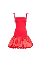 Load image into Gallery viewer, Red puffball dresss
