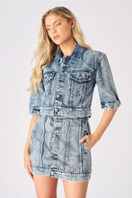 Load image into Gallery viewer, 3-in-1 Denim Dress Detachable Sleeve Jacket &amp; Skirt - Blue
