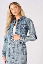Load image into Gallery viewer, 3-in-1 Denim Dress Detachable Sleeve Jacket &amp; Skirt - Blue
