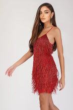 Load image into Gallery viewer, Molly Red Tassel Dress
