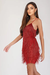 Molly Red Tassel Dress