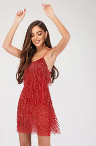 Molly Red Tassel Dress