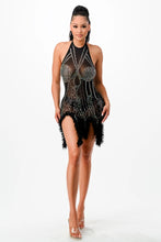 Load image into Gallery viewer, Kendals Feather Crystal Dress
