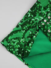 Load image into Gallery viewer, Green Feather Embellished Sequin Dress
