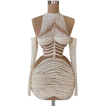 Load image into Gallery viewer, Jessica&#39;s Beaded Embellished Mini Dress
