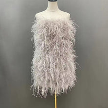 Load image into Gallery viewer, Elegant Feather Mini Cocktail Dress
