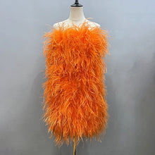 Load image into Gallery viewer, Elegant Feather Mini Cocktail Dress
