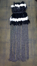 Load image into Gallery viewer, High Quality Feather Strapless Tassel Dress
