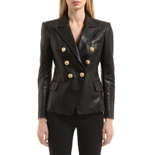 Load image into Gallery viewer, Genuine Leather Elegant Blazer
