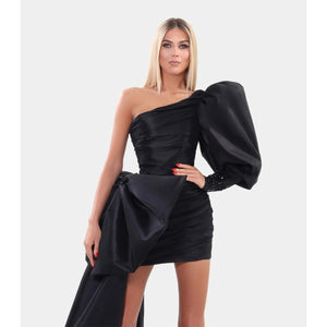 High End Black Mini Evening Dress