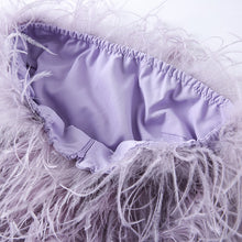 Load image into Gallery viewer, Elegant Feather Mini Cocktail Dress
