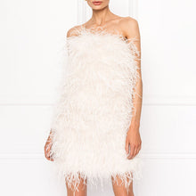 Load image into Gallery viewer, Elegant Feather Mini Cocktail Dress
