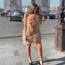 Load image into Gallery viewer, Elegant Feather Mini Cocktail Dress
