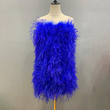 Load image into Gallery viewer, Elegant Feather Mini Cocktail Dress
