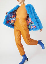 Load image into Gallery viewer, Candy Blue Fur Coat
