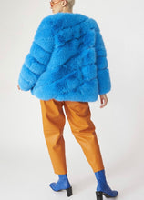 Load image into Gallery viewer, Candy Blue Fur Coat
