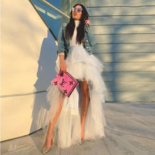 Load image into Gallery viewer, WHITE RETRO TUELLE SKIRT
