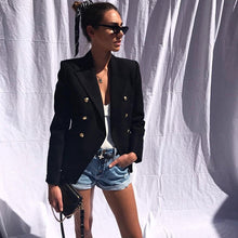 Load image into Gallery viewer, Lions Button Military Style Blazer
