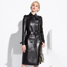 Load image into Gallery viewer, Anabella&#39;s Leather Trench Coat
