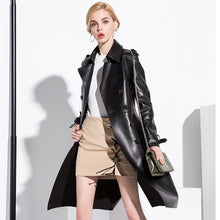Load image into Gallery viewer, Anabella&#39;s Leather Trench Coat
