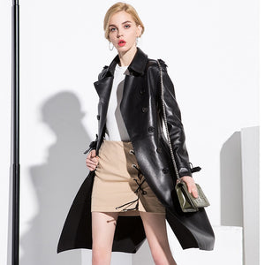 Anabella's Leather Trench Coat