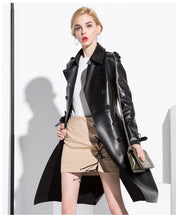Load image into Gallery viewer, Anabella&#39;s Leather Trench Coat
