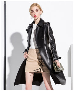Anabella's Leather Trench Coat