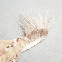 Load image into Gallery viewer, Trendy Pink Feather Mini Dress
