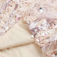 Load image into Gallery viewer, Trendy Pink Feather Mini Dress
