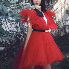 Load image into Gallery viewer, Deep V Neck Tutu dress
