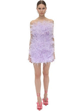 Load image into Gallery viewer, Mini Ostrich Feathers Candy Colour Cocktail Gown
