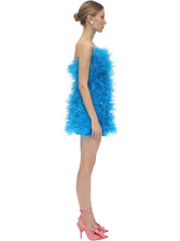 Load image into Gallery viewer, Mini Ostrich Feathers Candy Colour Cocktail Gown
